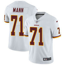 Nike Washington Redskins #71 Charles Mann White Vapor Untouchable Limited Authentic Stitched NFL Jersey