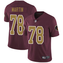 Nike Washington Redskins #78 Wes Martin Gold Number Red Vapor Untouchable Authentic Stitched NFL Jersey