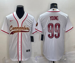 Nike Washington Redskins #99 Chase Young White Joint Authentic Stitched baseball jersey