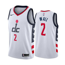 Nike Washington Wizards #2 John Wall White 19-20 City Game Authentic Stitched NBA jersey