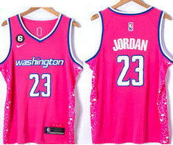 Nike Washington Wizards #23 Michael Jordan City 6 Patch 22-23 With Advertising Authentic Stitched NBA Jersey