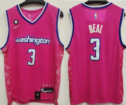 Nike Washington Wizards #3 Bradley Beal City 6 Patch 22-23 With Advertising Authentic Stitched NBA Jersey
