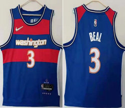 Nike Washington Wizards #3 Bradley Beal City 75th anniversary With Advertising Authentic Stitched NBA jersey