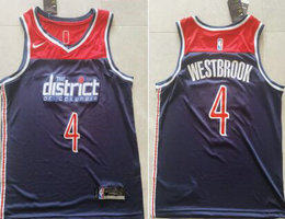 Nike Washington Wizards #4 Russell Westbrook Blue Authentic Stitched NBA jersey