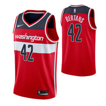 Nike Washington Wizards #42 Davis Bertans Red Game Authentic Stitched NBA jersey