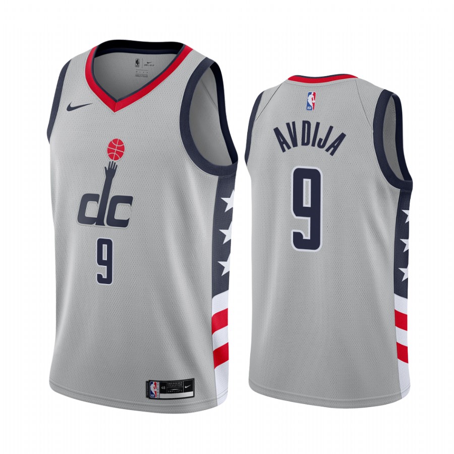 Nike Washington Wizards #9 Deni Avdija Gray 20-21 City Authentic Stitched NBA jersey