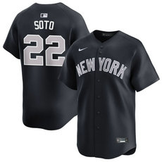 Nike ew York Yankees #22 Juan Soto Navy Blue MLB jersey