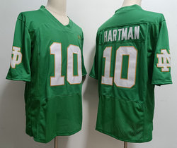 Norte Dame Fighting Irish #10 Sam Hartman Green With Name 2023 College Football Jersey