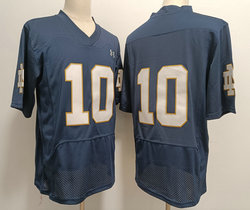 Norte Dame Fighting Irish #10 Sam Hartman Navy Blue Authentic stitched Football jersey
