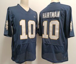 Norte Dame Fighting Irish #10 Sam Hartman Navy Blue with name Authentic stitched Football jersey