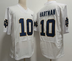 Norte Dame Fighting Irish #10 Sam Hartman White with name Authentic stitched Football jersey