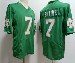 Norte Dame Fighting Irish #7 Audric Estime Green With Name 2023 College Football Jersey