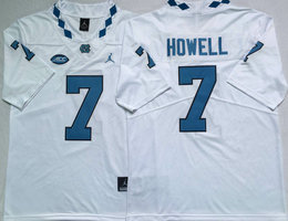 North Carolina Tar Heels #7 Sam Howell White Vapor Untouchable College Football Jersey