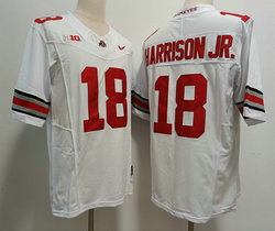 Ohio State Buckeyes #18 Marvin Harrison Jr. White White 2023 F.U.S.E.Football jersey