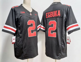 Ohio State Buckeyes #2 Emeka Egbuka Black 2023 F.U.S.E Stitched NCAA Jersey