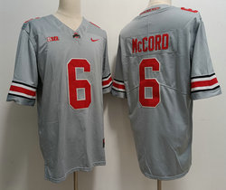 Ohio State Buckeyes #6 Kyle McCord Gray Stitched NCAA College Football Jerseys