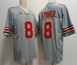 Ohio State Buckeyes #8 Cade Stover Gray 2023 F.U.S.E.Authentic stitched Football jersey
