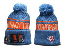 Oklahoma City Thunder NBA Knit Beanie Hats YP 2