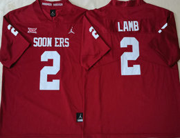 Oklahoma Sooners #2 CeeDee Lamb Red Jordan Vapor Untouchable Stitched NCAA Jersey