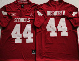 Oklahoma Sooners #44 Brian Bosworth Red Vapor Untouchable Authentic Stitched NCAA Jersey