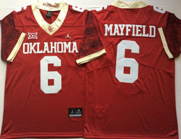 Oklahoma Sooners #6 Baker Mayfield Red Vapor Untouchable Stitched NCAA Jersey