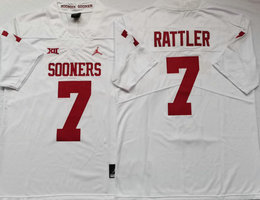 Oklahoma Sooners #7 Spencer Rattler White Vapor Untouchable Football Jersey