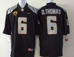 Oregon Ducks #6 De'Anthony Thomas Black Stitched NCAA Jersey