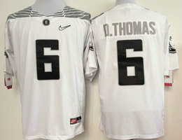 Oregon Ducks #6 De'Anthony Thomas White Stitched NCAA Jersey