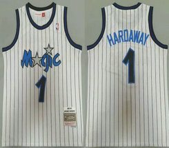 Orlando Magic #1 Penny Hardaway White 1993-94 Hardwood Classics Authentic Stitched NBA Jersey
