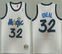 Orlando Magic #32 Shaquille O'Neal Black 1993-94 Hardwood Classics Authentic Stitched NBA Jersey