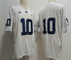 Penn State Nittany Lions #10 Nicholas Singleton White Authentic Stitched NCAA Jersey