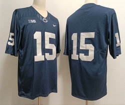 Penn State Nittany Lions #15 Drew Allar Navy Blue Authentic Stitched NCAA Jersey