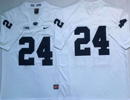 Penn State Nittany Lions #24 Miles Sanders White Vapor Untouchable Stitched College Jersey