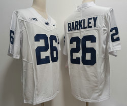 Penn State Nittany Lions #26 Saquon Barkley White With Name 2023 F.U.S.E Authentic stitched Football jersey