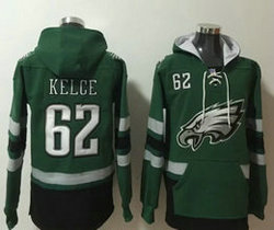 Philadelphia Eagles #62 Jason Kelce Green Stitched Hoodies