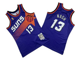 Phoenix Suns #13 Steve Nash Purple 96-97 Hardwood Classic Authentic Stitched NBA Jersey