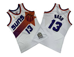 Phoenix Suns #13 Steve Nash White 96-97 Hardwood Classic Authentic Stitched NBA Jersey
