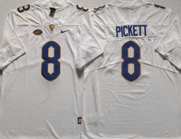 Pittsburgh Panthers #8 Kenny Pickett White College Football Jersey