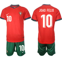 Portugal 2024-25 #10 JOAO FELIX Home Soccer Jersey