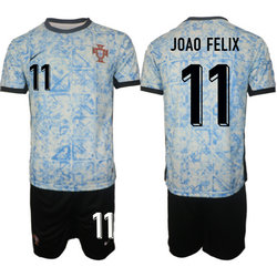 Portugal 2024-25 #11 JOAO FELIX Away Soccer Jersey