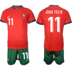 Portugal 2024-25 #11 JOAO FELIX Home Soccer Jersey