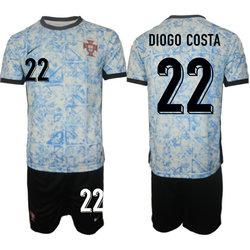 Portugal 2024-25 #22 DIOGO COSTA Away Soccer Jersey
