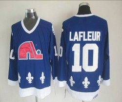 Quebec Nordiques #10 Guy Lafleur Blue Throwback Authentic stitched NHL jersey