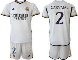 Real Madrid 2023-24 #2 CARVAJAL Home Soccer Club Jersey