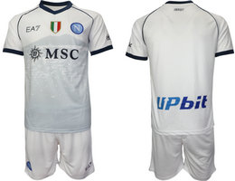 SSC Napoli 2023-24 white Away Soccer Club Jersey