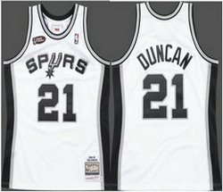 San Antonio Spurs #21 Tim Duncan White 1998-99 Final Hardwood Classics Authentic Stitched NBA jersey