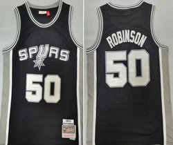 San Antonio Spurs #50 David Robinson Black 1998-99 Hardwood Classics Authentic Stitched NBA Jersey