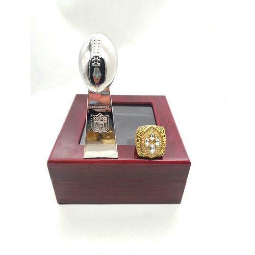 San Francisco 49ers 1989 NFL one ring + one trophy set