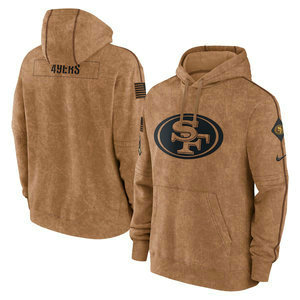 San Francisco 49ers 2023 Camo Salute To Service Pullove Hoodie
