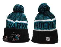 San Jose Sharks NHL Knit Beanie Hats YP 1